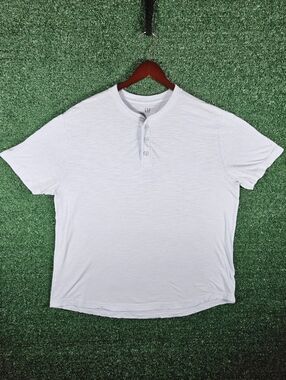 GAP Light Blue Short-Sleeve Henley Tee / Mens Size XL